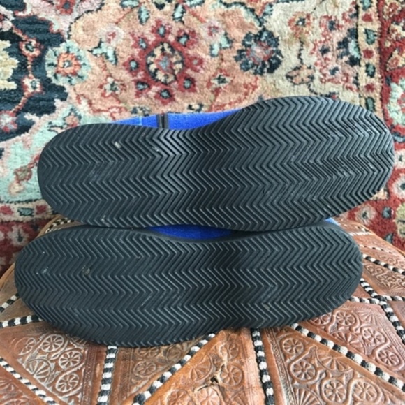 Suede Textile Boots Moroccan Handmade Local Blue - Picture 7 of 8